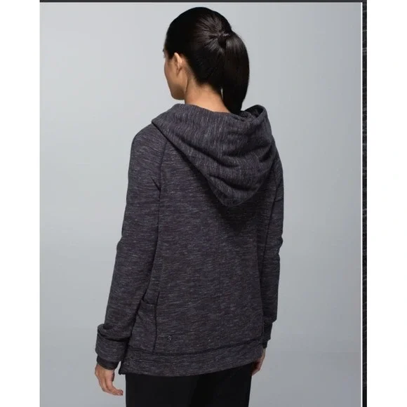 Lululemon Women's Find Your Centre Wrap Heathered Marled Black Jacket Size 6 - Picture 6 of 14